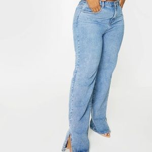 Plus Size Flare jeans with split hem